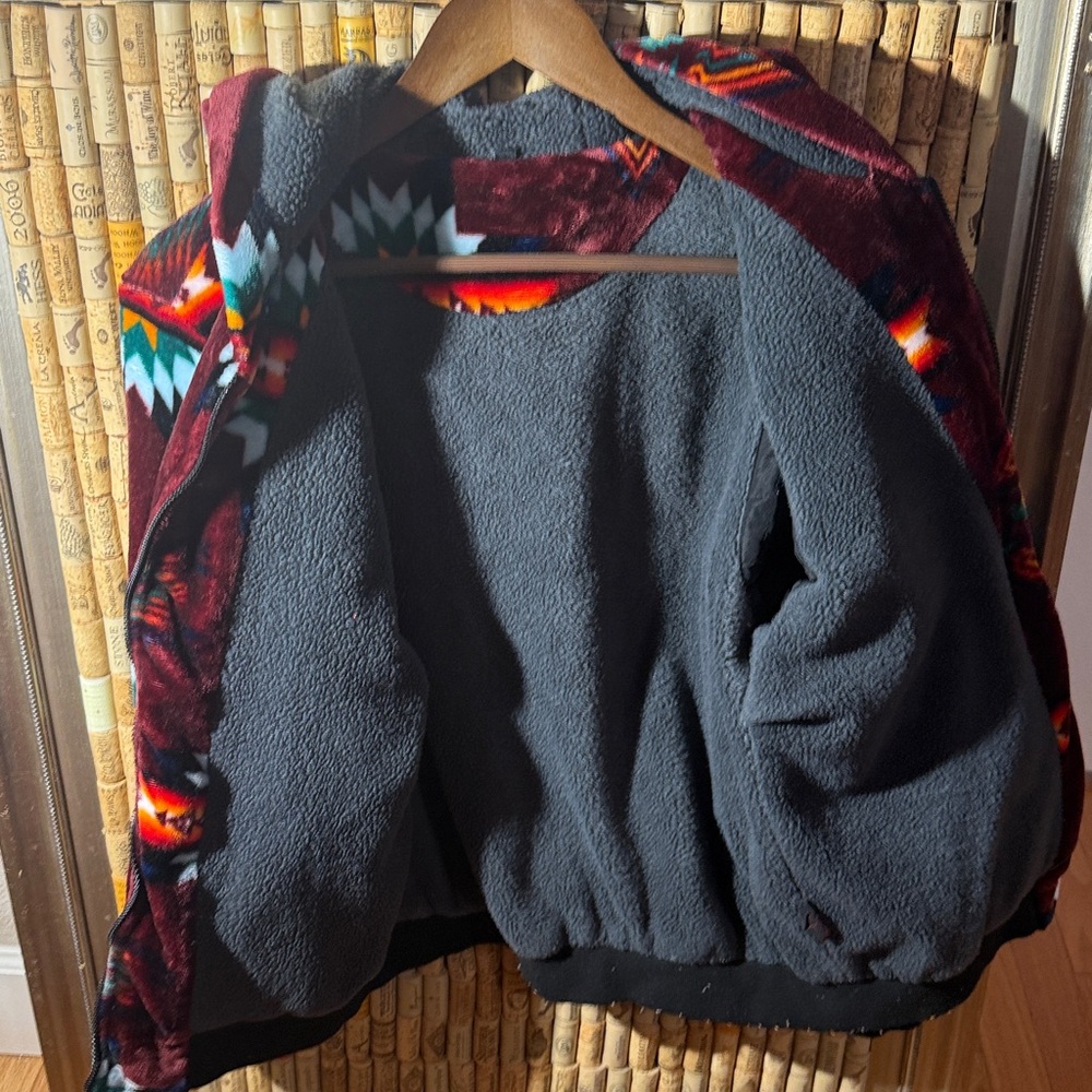 Colorful Patterned Hooded Jacket - Picture 2 of 5